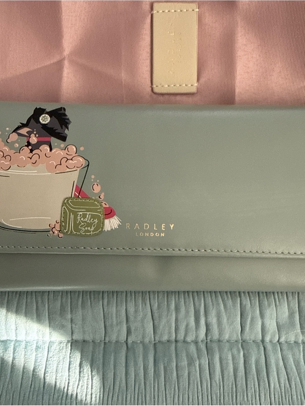RADLEY LONDON Spa  Day mint  Green Leather wallet NWT